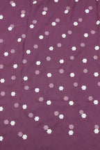 Purple Trendy Georgette Sequins Work Fabric (0.70 Mtrs) - Luxurion World