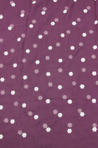 Purple Trendy Georgette Sequins Work Fabric (1 Mtrs) - Luxurion World