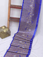 Blue Banarasi Silk Lace ( 1 Mtr ) - Luxurion World