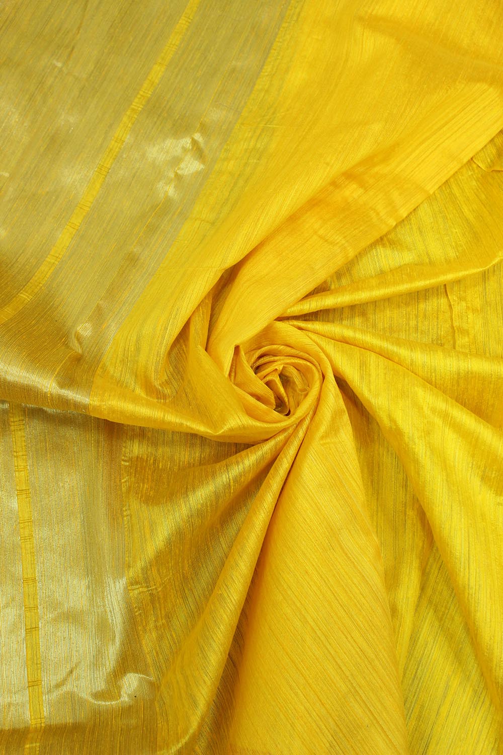Lotus Meenakari Yellow Banarasi Dupion Silk Saree - Luxurion World