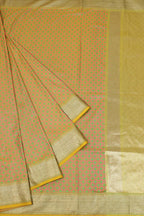 Shop Now for Yellow Banarasi Soft Silk Saree with Contrast Border - Latest Collection - Luxurion World