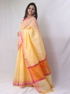 Stunning Yellow Banarasi Silk Saree - Perfect for All! - Luxurion World