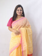 Stunning Yellow Banarasi Silk Saree - Perfect for All! - Luxurion World