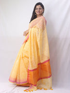 Stunning Yellow Banarasi Silk Saree - Perfect for All! - Luxurion World