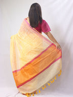 Stunning Yellow Banarasi Silk Saree - Perfect for All! - Luxurion World