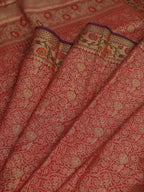 Pink Banarasi Cotton Silk Meenakari Saree - Luxurion World