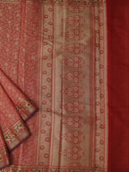Pink Banarasi Cotton Silk Meenakari Saree - Luxurion World
