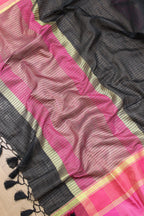 Classic Black Handloom Banarasi Silk Saree - Timeless Elegance - Luxurion World