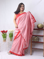 Stylish Pink Bengal Cotton Saree - Chic & Cozy - Luxurion World