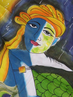 Yellow Kerala Cotton Saree - Hand Painted and Pure - Luxurion World