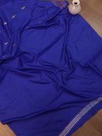 Stunning Blue Kantha Silk Saree with Hand Embroidery - Luxurion World