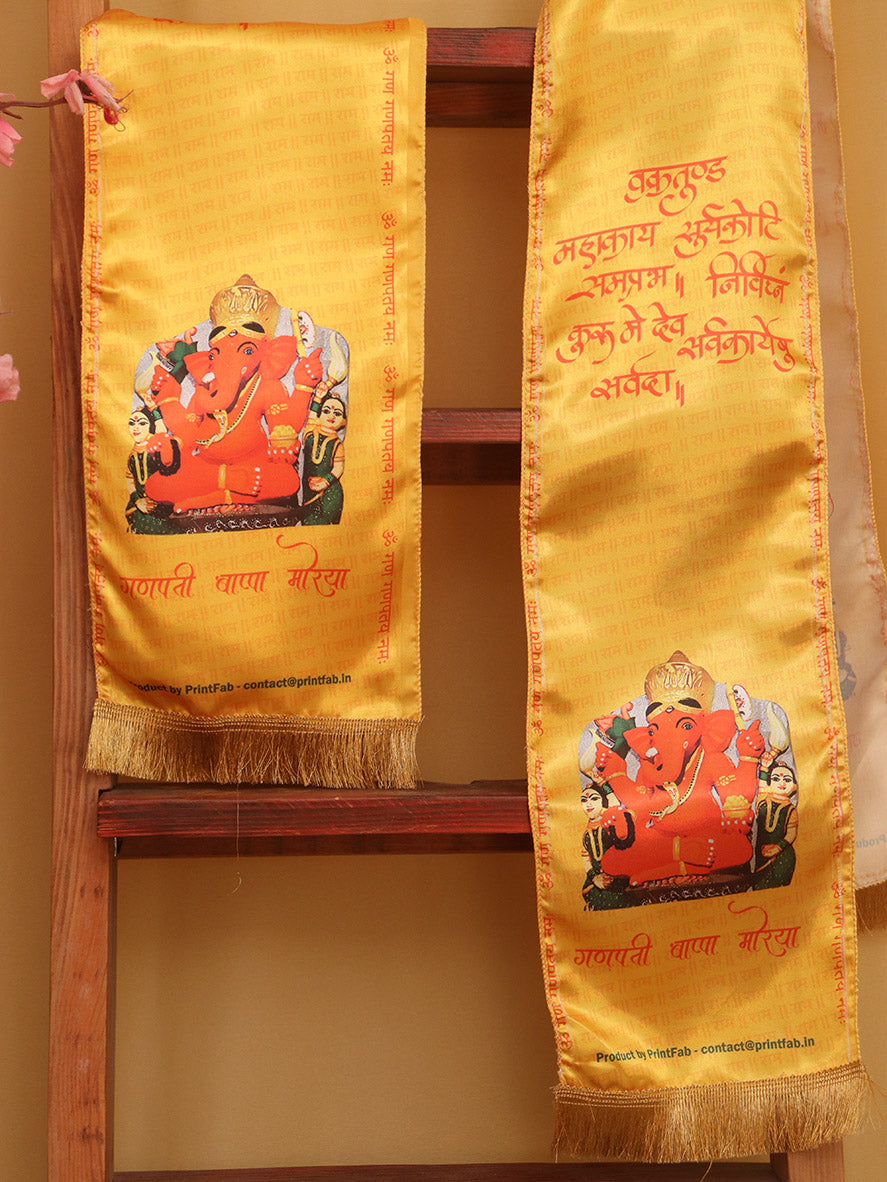 Ganpati Ashirwad Stoles: Faithful Fashion for the Modern Devotee ( Set Of 10 ) - Luxurion World