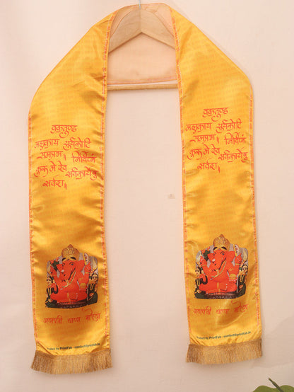 Ganpati Ashirwad Stoles: Faithful Fashion for the Modern Devotee ( Set Of 1 ) - Luxurion World