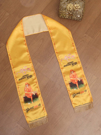 LUXURION WORLD Divine Stole/ Patka/ Khesh/ Shawl/ Dupatta – Sai Baba Stoles: Shop Shakti Blessings Patka & Silk Cloth Print Dupatta Unisex God Printed Scarf for Spiritual Wear - Luxurion World