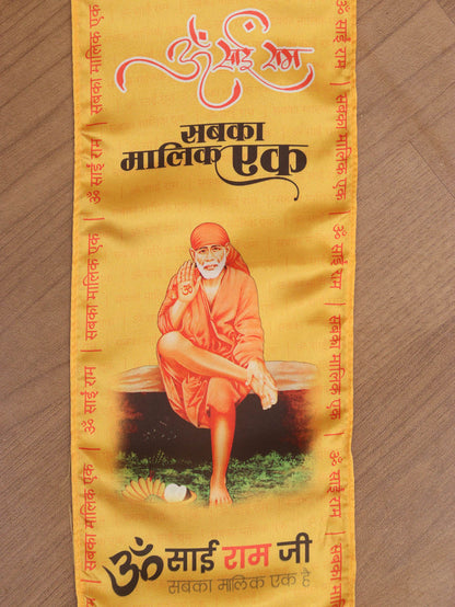 LUXURION WORLD Divine Stole/ Patka/ Khesh/ Shawl/ Dupatta – Sai Baba Stoles: Shop Shakti Blessings Patka & Silk Cloth Print Dupatta Unisex God Printed Scarf for Spiritual Wear - Luxurion World