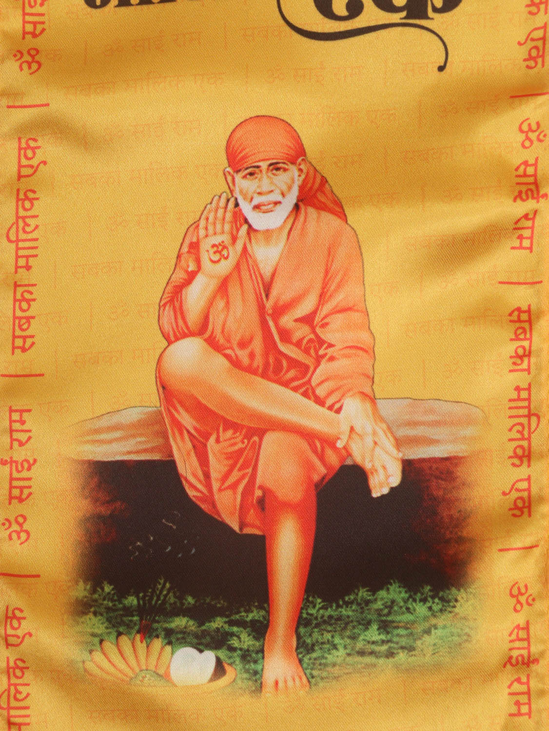 LUXURION WORLD Divine Stole/ Patka/ Khesh/ Shawl/ Dupatta – Sai Baba Stoles: Shop Shakti Blessings Patka & Silk Cloth Print Dupatta Unisex God Printed Scarf for Spiritual Wear - Luxurion World