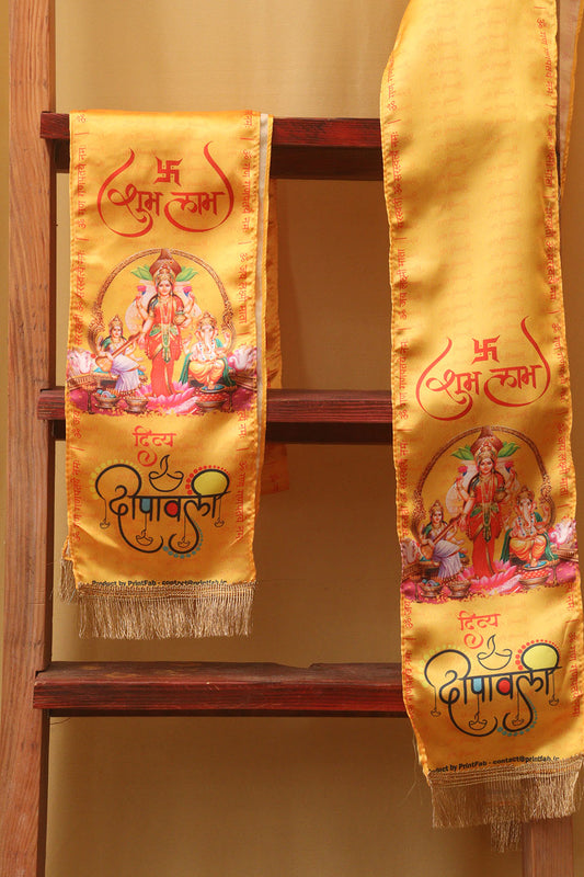 Divine Aura: Spiritual Divya Deepawali Stole (Set of 1) - Luxurion World