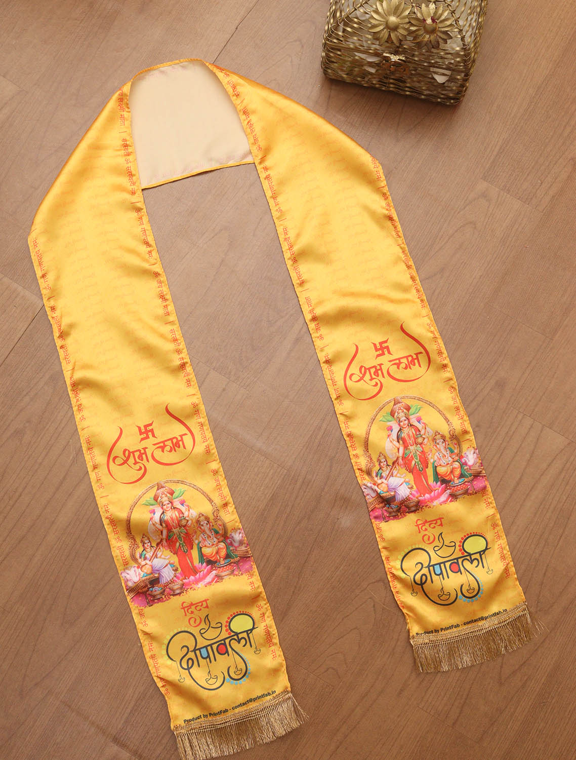 Divine Aura: Spiritual Divya Deepawali Stole - Luxurion World
