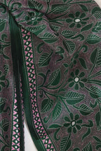 Exquisite Green Hand Embroidered Kantha Silk Stole: A Timeless Bangalore Beauty - Luxurion World