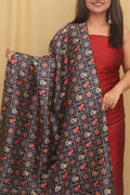Maroon Plain Silk Suit With Digital Printed Patola Design Tussar Silk Dupatta - Luxurion World