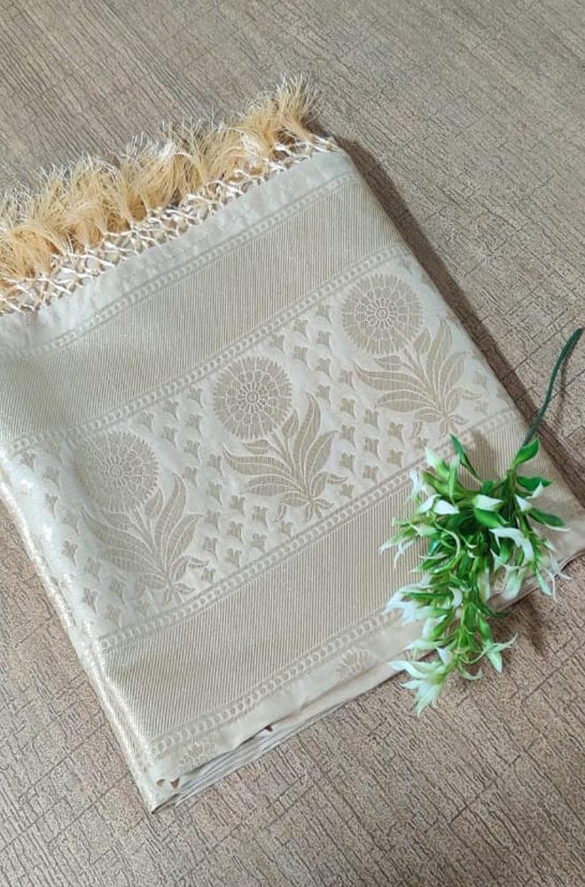 Pastel Handloom Banarasi Silk Dupatta - Luxurion World