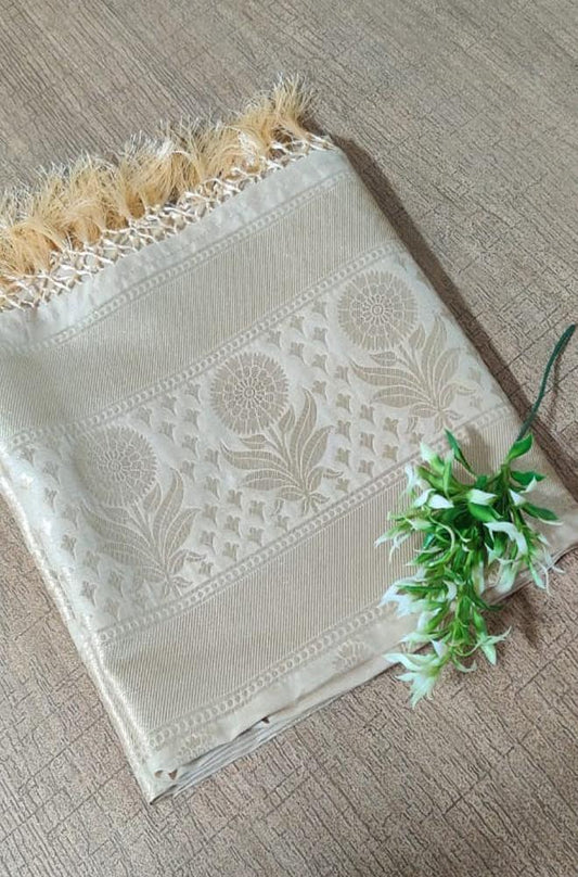 Pastel Handloom Banarasi Silk Dupatta - Luxurion World