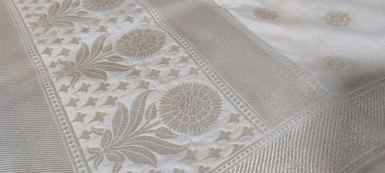 Pastel Handloom Banarasi Silk Dupatta - Luxurion World