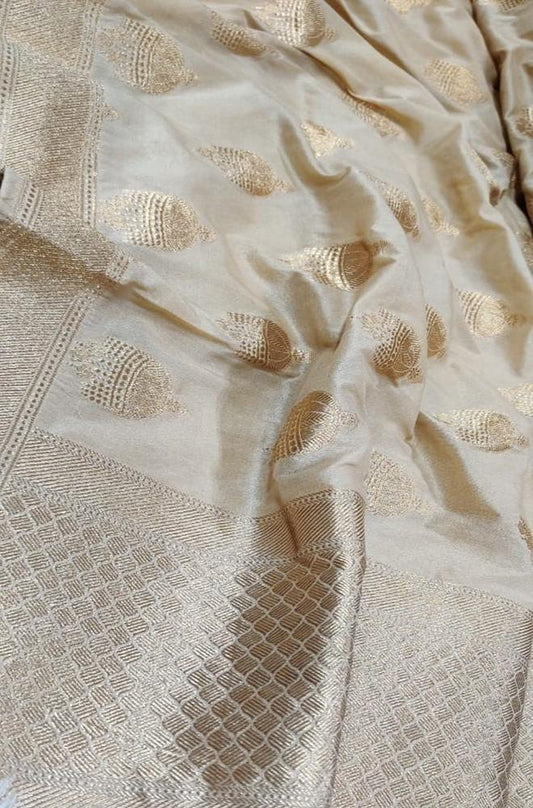 Pastel Handloom Banarasi Silk Jhumka Design Dupatta - Luxurion World