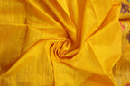Yellow Handloom Banarasi Dupion Silk Lotus Design Meenakari Saree - Luxurion World