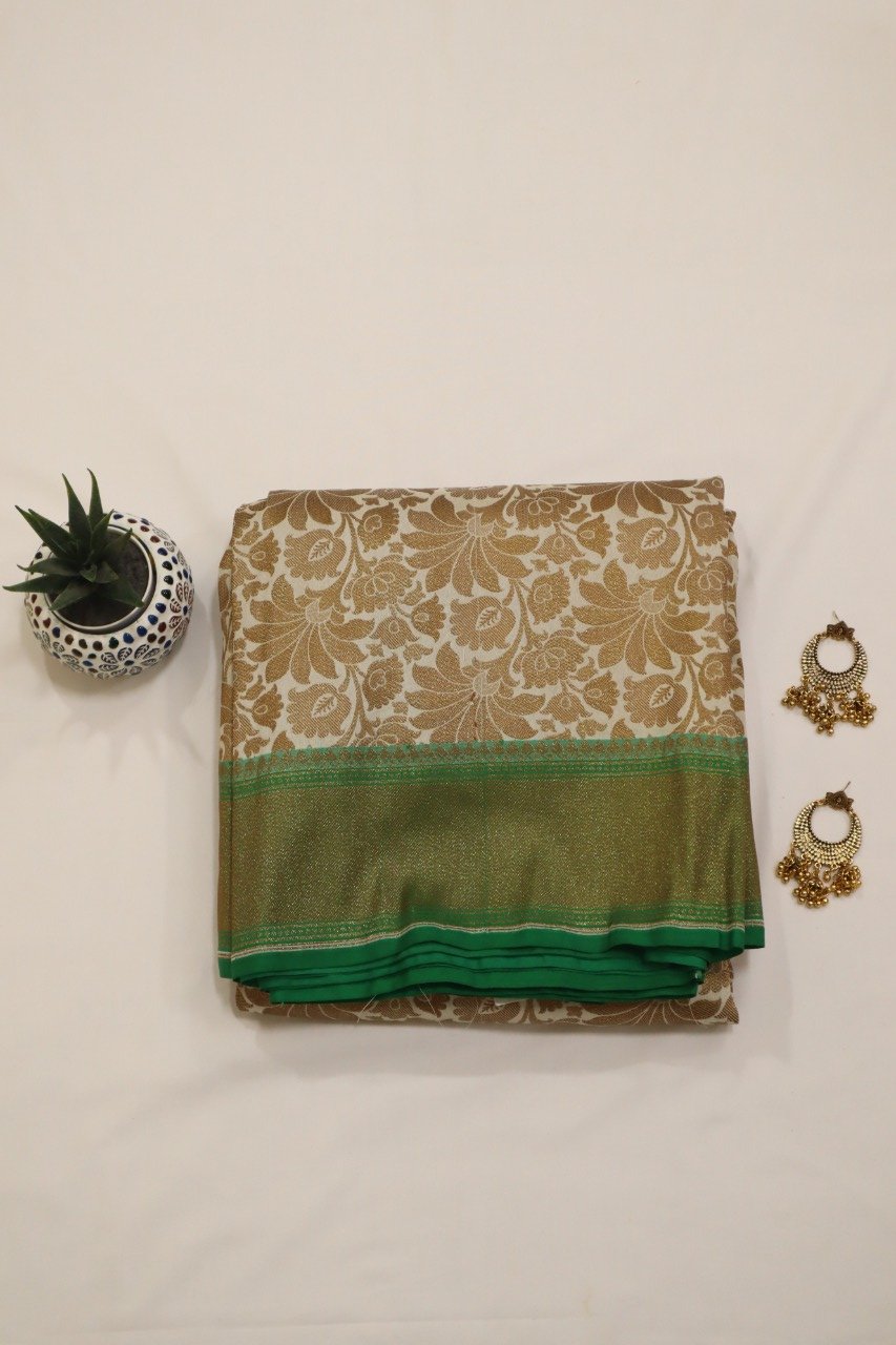 Pastel Handloom Banarasi Silk Saree