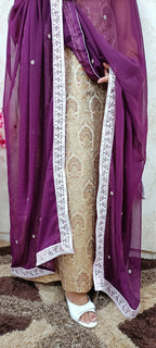 Pastel Banarasi Silk Suit Set With Georgette Trendy Dupatta - Luxurion World