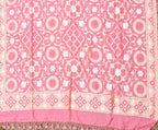 Pink Handloom Banarasi Pure Georgette Dupatta - Luxurion World