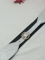 Stylish Silver and Black Elastic Belt for Comfortable Fit - Luxurion World