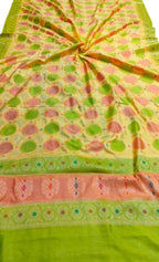 Vibrant Brush Dyed Cotton Silk Dupatta: Multicolor Banarasi Elegance - Luxurion World