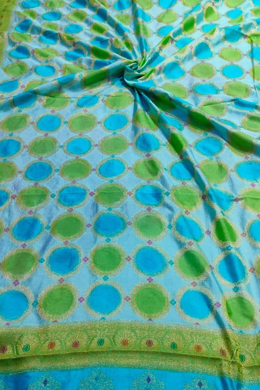 Vibrant Brush Dyed Cotton Silk Dupatta: Multicolor Banarasi Elegance - Luxurion World