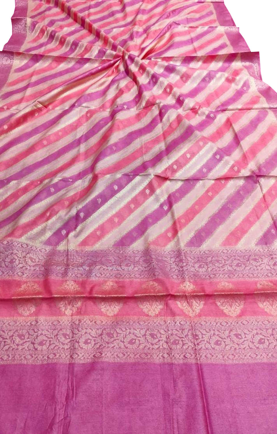 Vibrant Brush Dyed Cotton Silk Dupatta: Multicolor Banarasi Elegance - Luxurion World