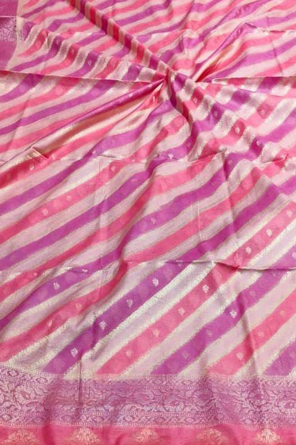 Vibrant Brush Dyed Cotton Silk Dupatta: Multicolor Banarasi Elegance - Luxurion World