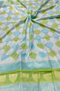 Vibrant Brush Dyed Cotton Silk Dupatta: Multicolor Banarasi Elegance - Luxurion World