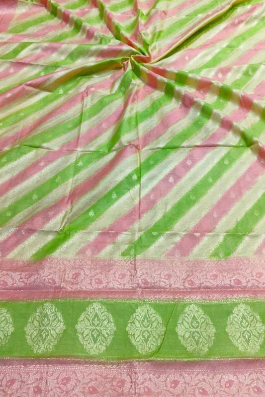 Vibrant Brush Dyed Cotton Silk Dupatta: Multicolor Banarasi Elegance