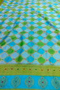 Vibrant Brush Dyed Cotton Silk Dupatta: Multicolor Banarasi Elegance - Luxurion World