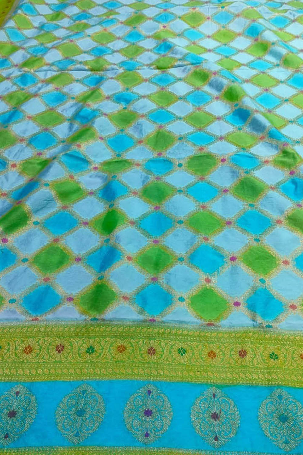 Vibrant Brush Dyed Cotton Silk Dupatta: Multicolor Banarasi Elegance - Luxurion World