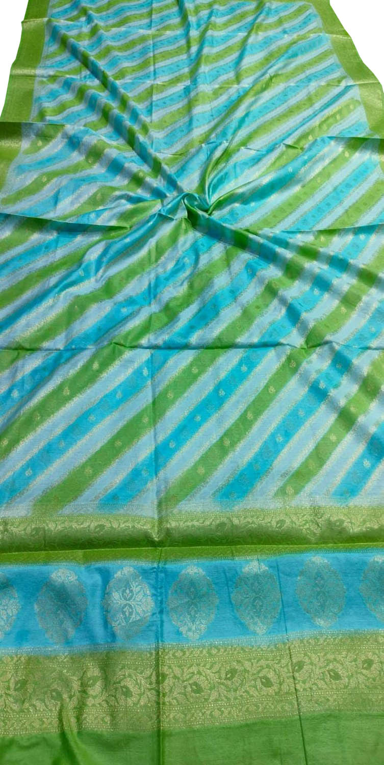 Vibrant Brush Dyed Cotton Silk Dupatta: Multicolor Banarasi Elegance - Luxurion World