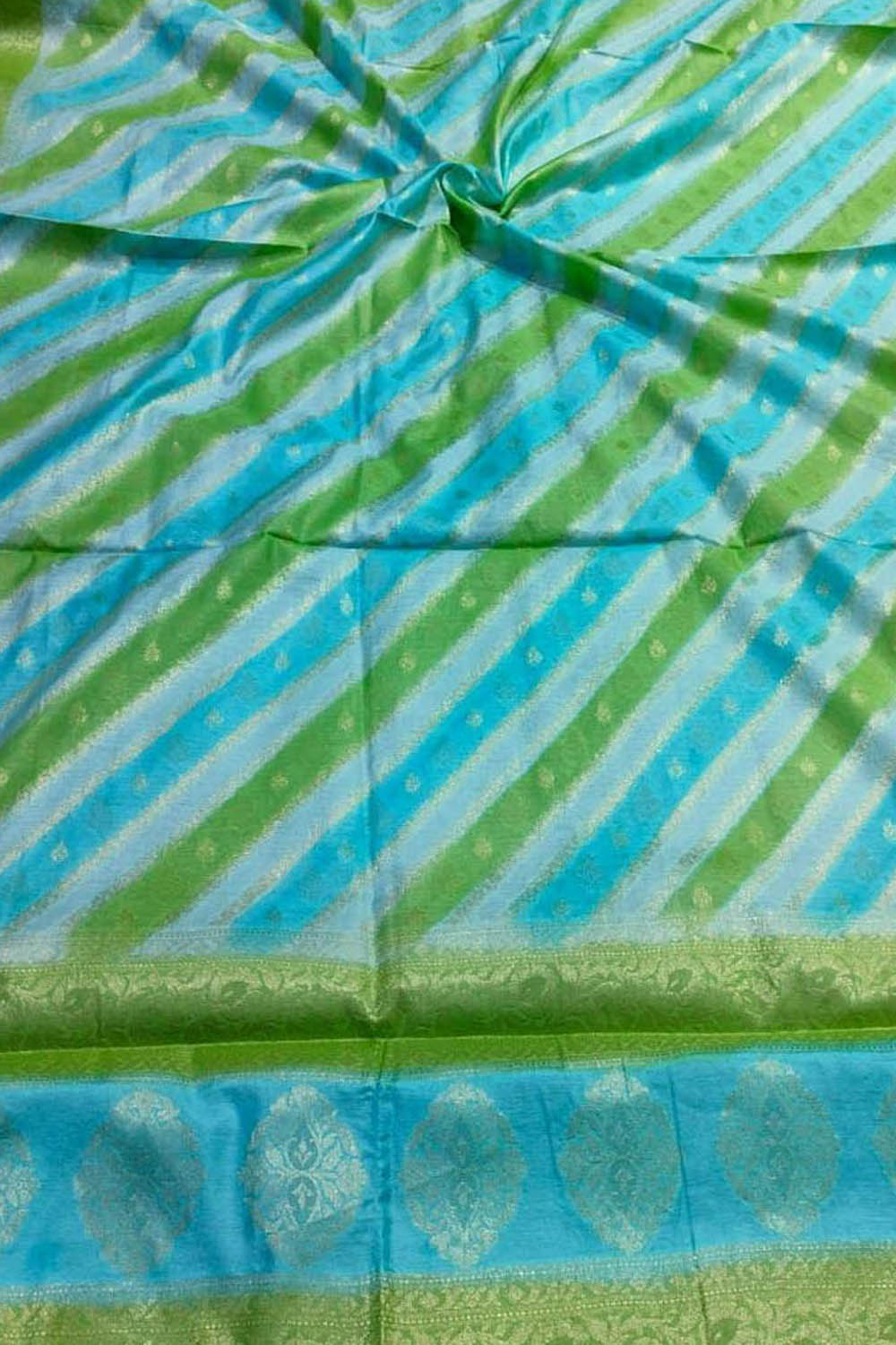 Vibrant Brush Dyed Cotton Silk Dupatta: Multicolor Banarasi Elegance - Luxurion World