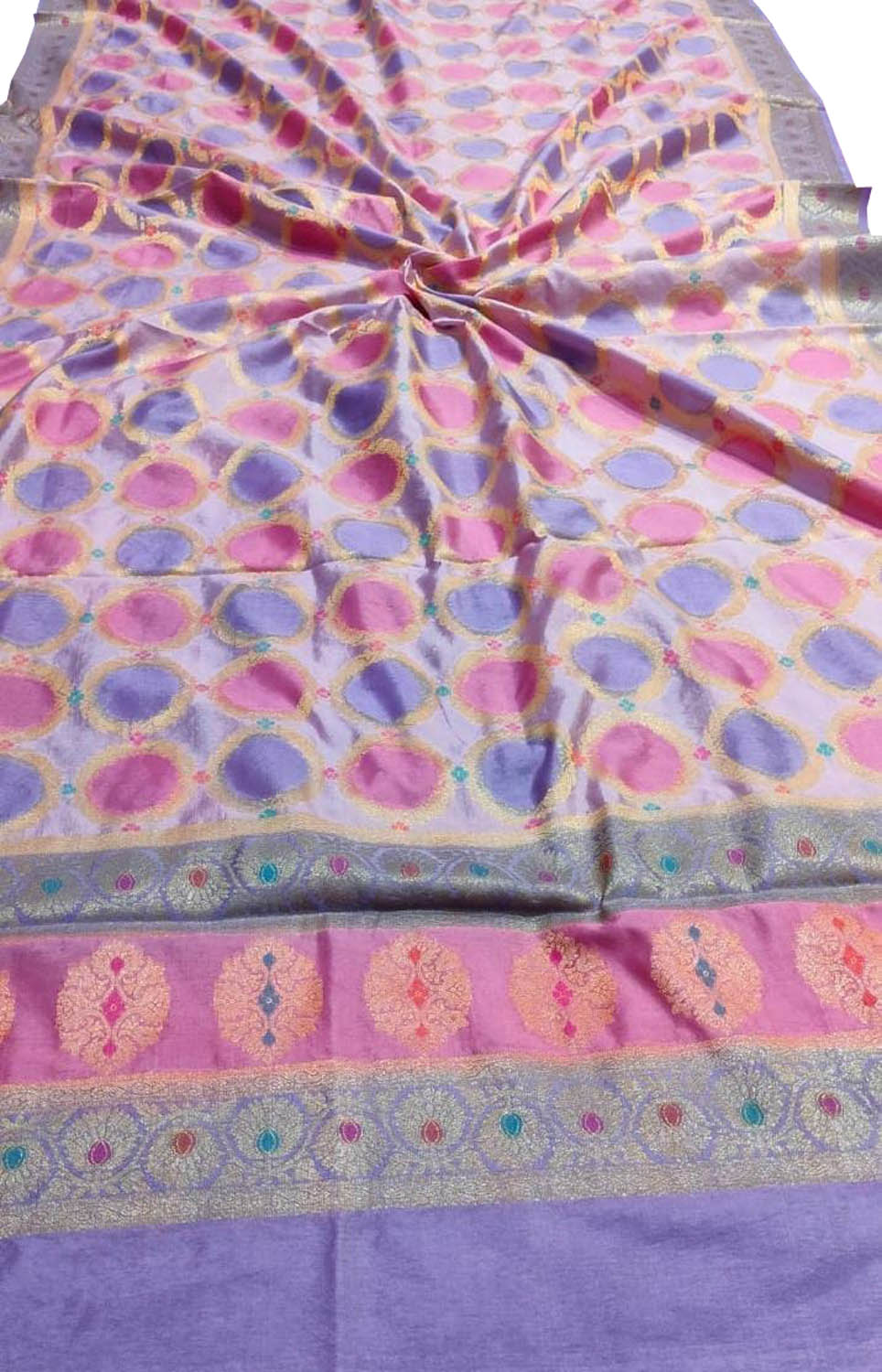 Vibrant Brush Dyed Cotton Silk Dupatta: Multicolor Banarasi Elegance - Luxurion World