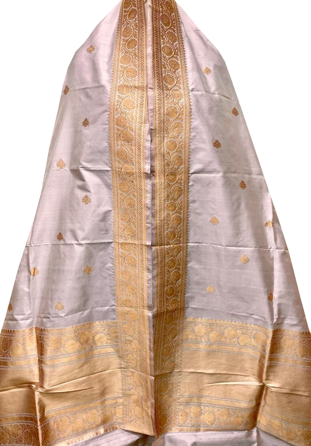 Pastel Handloom Banarasi Pure Katan Silk Dupatta - Luxurion World