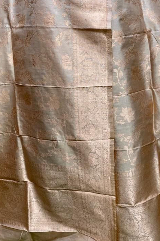 Elegant Pastel Banarasi Handloom Pure Katan Silk Dupatta