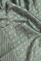 Green Handloom Banarasi Pure Katan Silk Dupatta - Luxurion World