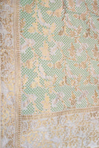 Green Banarasi Handloom Pure Georgette Dupatta - Luxurion World