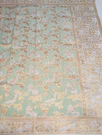 Green Banarasi Handloom Pure Georgette Dupatta - Luxurion World