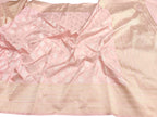 Pink Banarasi Handloom Pure Katan Silk Dupatta - Luxurion World